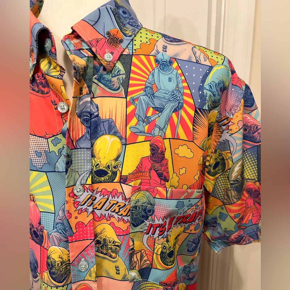 RSVLTS STAR WARS "IT'S A TRAP!" KUNUFLEX Short Sleeve Shirt men’s size small